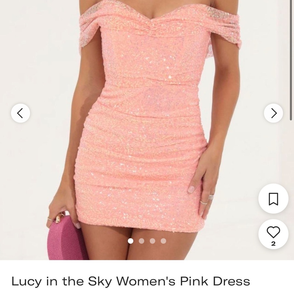 Lucy in the Sky Pink Off-Shoulder Dress